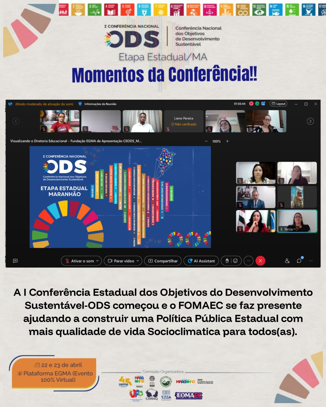 INFORMATIVO SOCIOCLIMÁTICO FOMAEC 2026. SÃO LUÍS-MA; 24 de Abril.