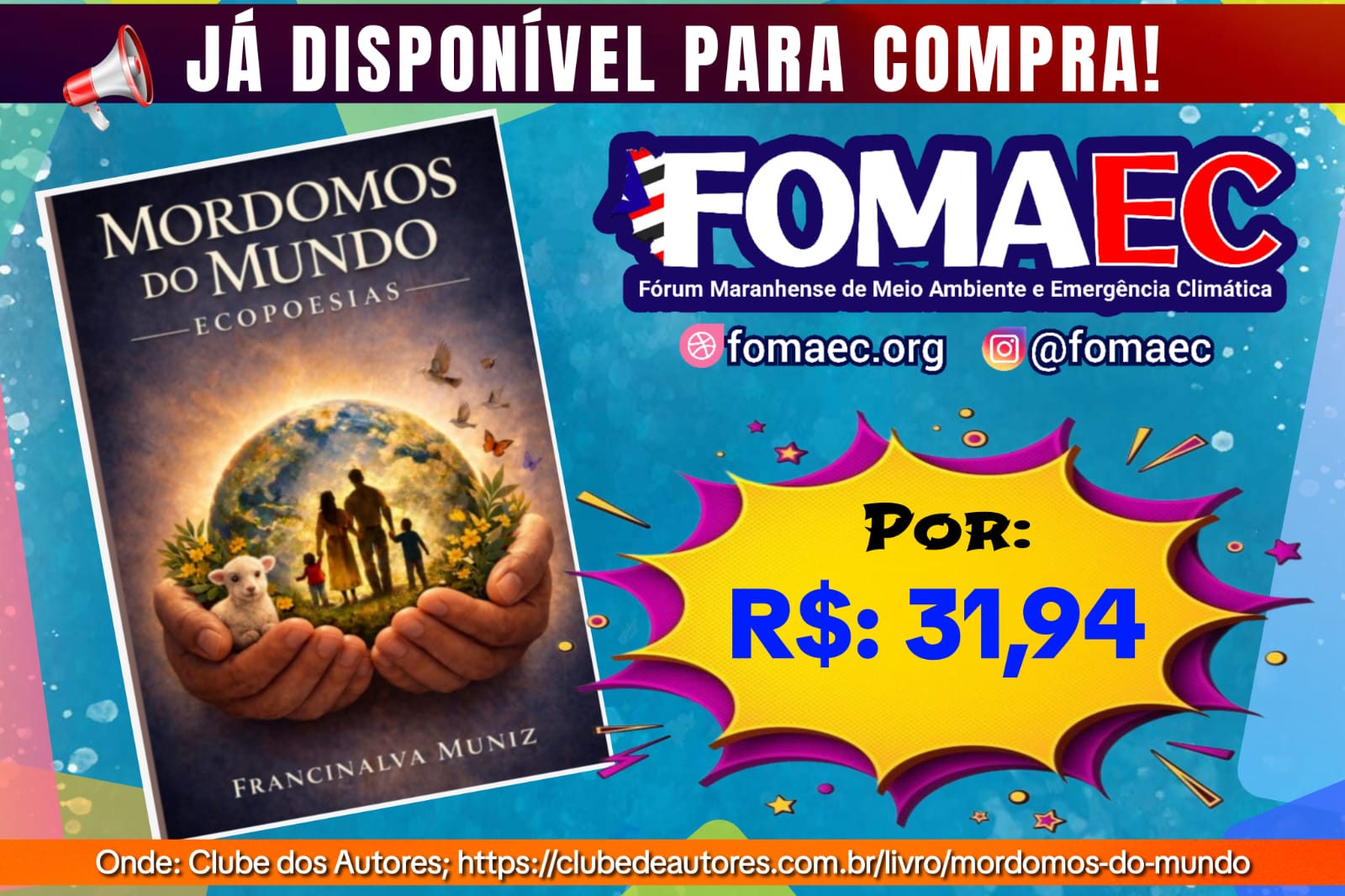Livro Mordomos do Mundo-ecopoesias está disponível para vendas!