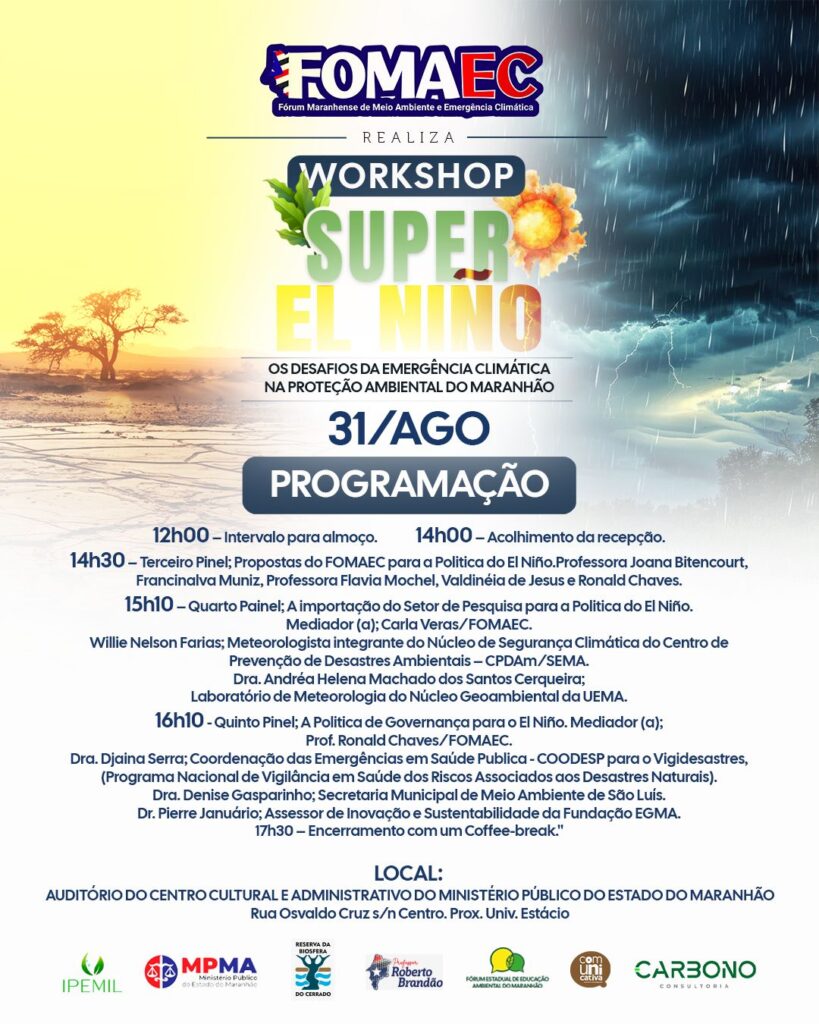 Workshop Super El Niño: Os Desafios da Emergência Climática na Proteção Ambiental do Maranhão